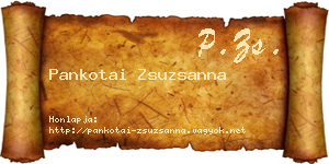 Pankotai Zsuzsanna névjegykártya
